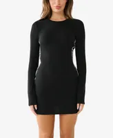 True Religion Women's Long Sleeve Taping Dress