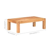 Coffee Table 43.3"x23.6"x13.8" Solid Acacia Wood in Honey Finish