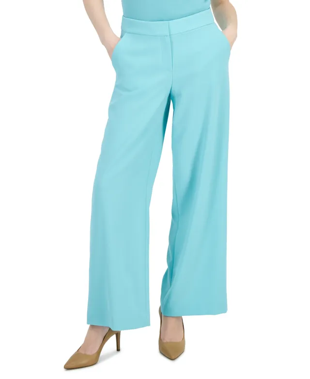 Tahari Asl Women's Mid-Rise Seamed Waistband Pants