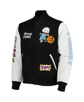 Men's Freeze Max Black, White Rugrats Tommy Basketball Full-Zip Varsity Jacket