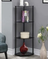 Convenience Concepts 13.75" Glass Designs2Go Classic Tier Corner Shelf