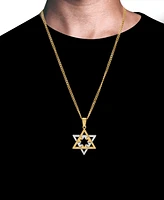 Blackjack Men's Star of David 24" Pendant Necklace in Stainless Steel