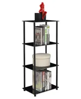 Convenience Concepts 17.75" Glass Designs2Go Classic Glass 4 Tier Tower