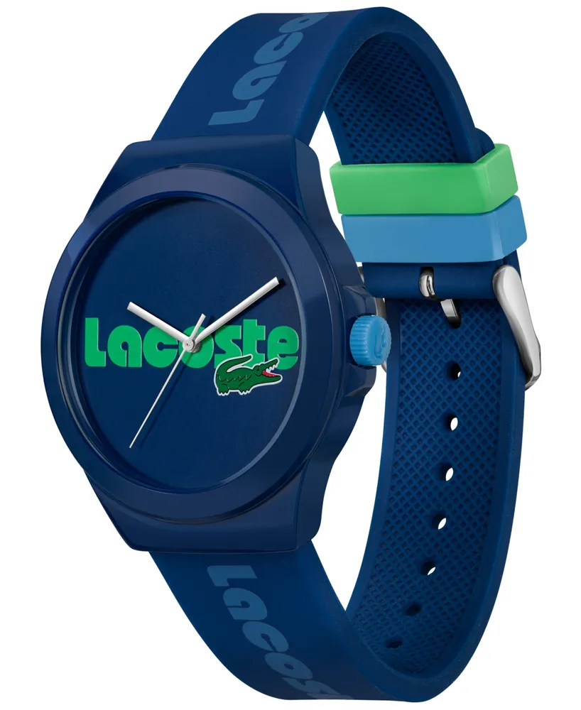 Lacoste Unisex Neocroc Quartz Blue Silicone Strap Watch 42mm