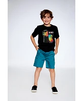 Boy T-Shirt Black Dinosaur Print