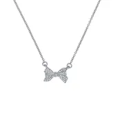 Barsie: Crystal Bow Pendant Necklace