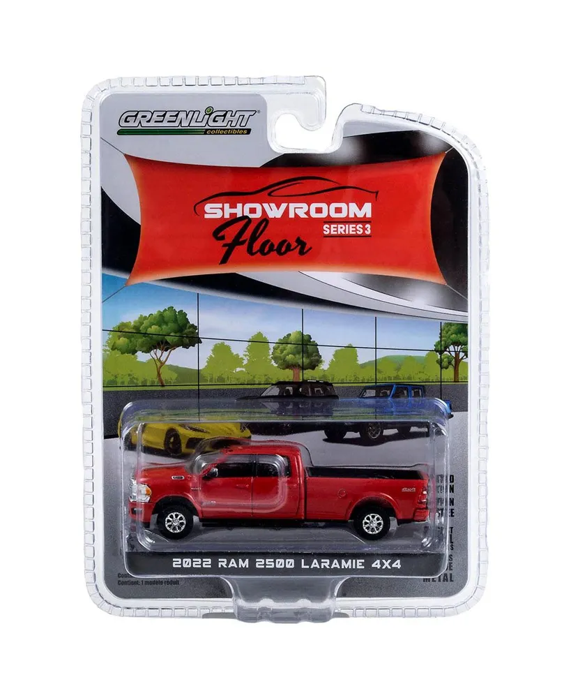 1/64 2022 Ram 2500 Laramie 4x4, Flame Red, Showroom Floor Series 3 68030-b