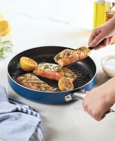 Farberware Style Aluminum Nonstick 11.25" Cookware Deep Round Grill Pan