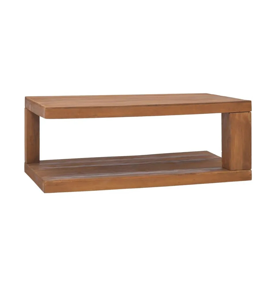 Coffee Table 35.4"x19.7"x13.8" Solid Teak Wood