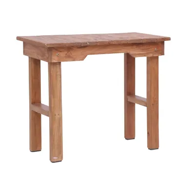 End Table 27.6"x13.8"x23.6" Solid Wood Mahogany