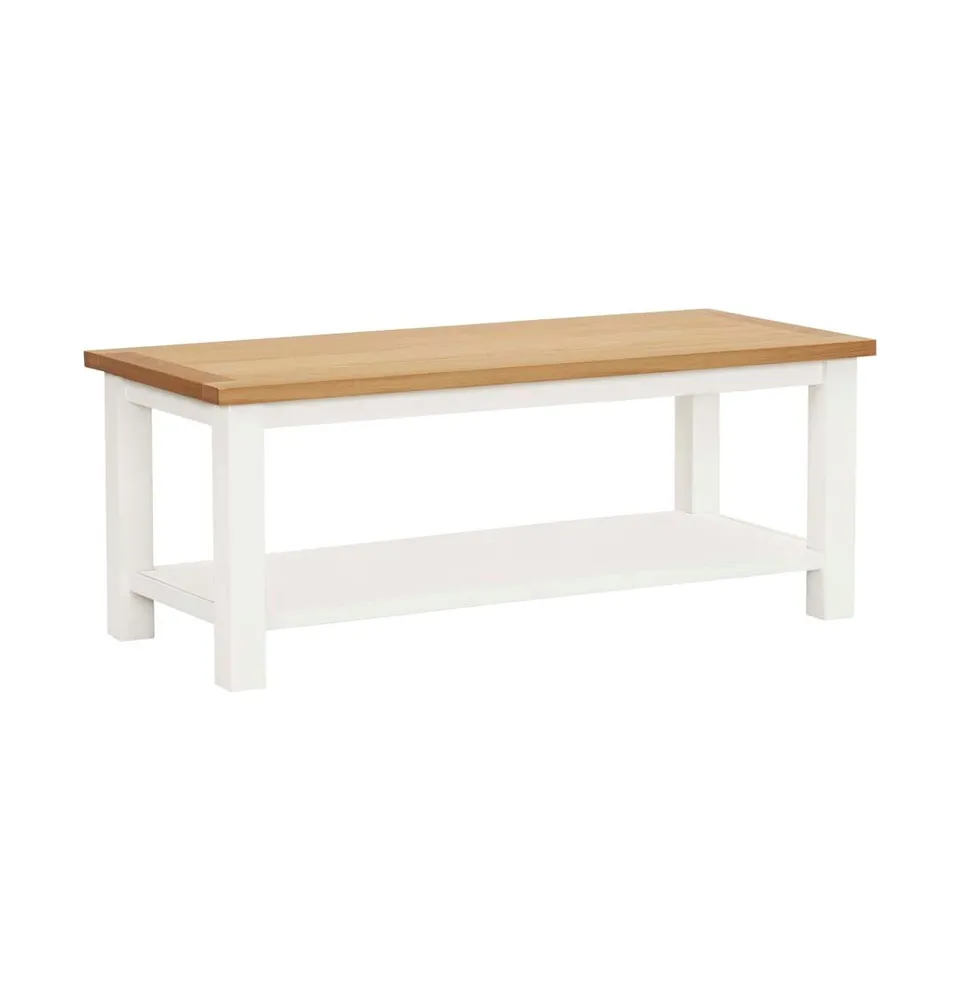 Coffee Table 43.3"x21.7"x15.7" Solid Oak Wood