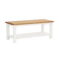 Coffee Table 43.3"x21.7"x15.7" Solid Oak Wood