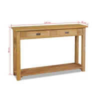 Console Table Solid Teak 47.2"x11.8"x31.5"