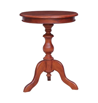 Side Table Brown 19.7"x19.7"x25.6" Solid Mahogany Wood