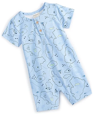 First Impressions Baby Boys Maps-Print Sunsuit, Created for Macy's