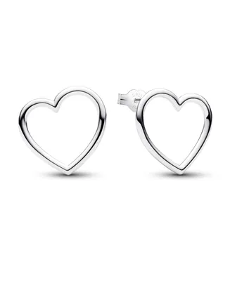 Pandora Sterling Silver Stud Heart Earrings