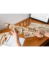Diy 3D Wood Puzzle Rubber Band Gun Model Toys Shotgun - 172 Pieces