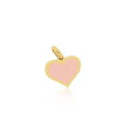 The Lovery Pink Pearl Heart Charm 14K Gold