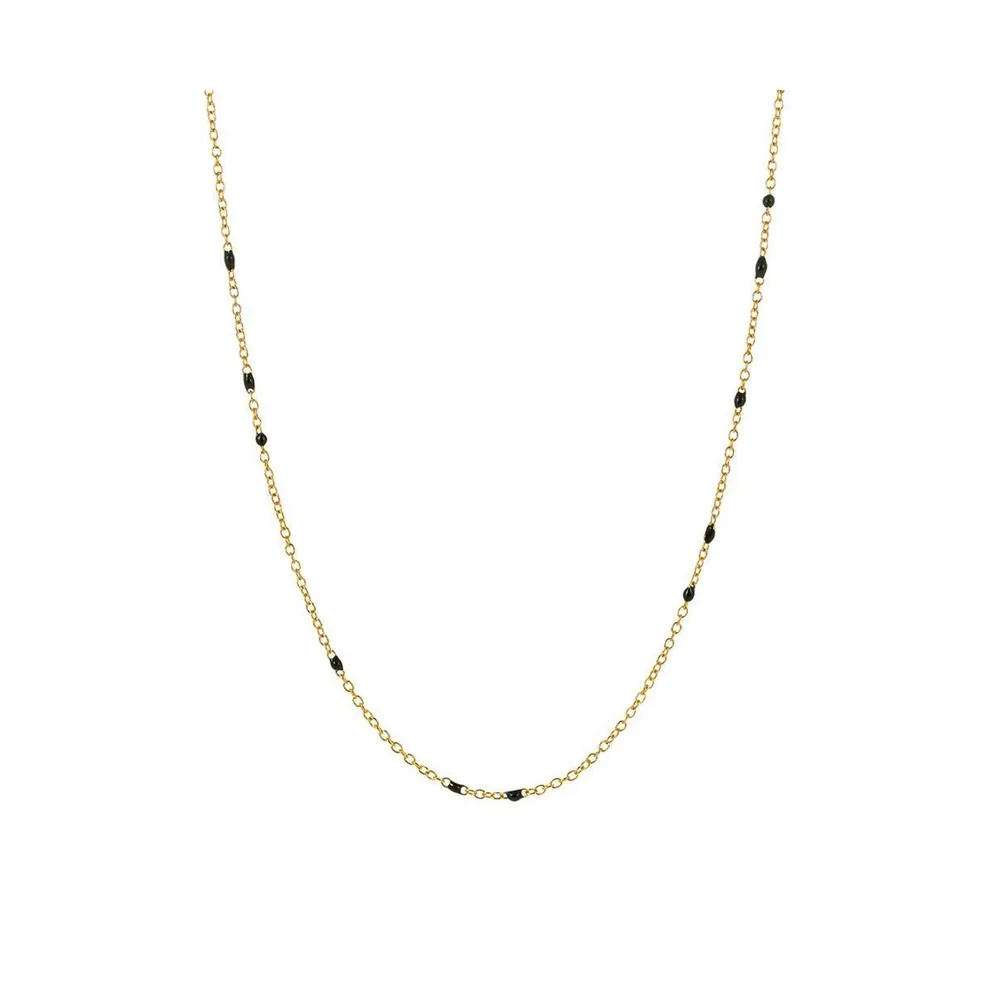 Onyx Beaded Link Necklace