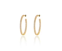 Cubic Zirconia Hoop Earrings