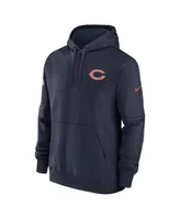 Men's Nike Navy Chicago Bears Sideline Club Fleece Pullover Hoodie