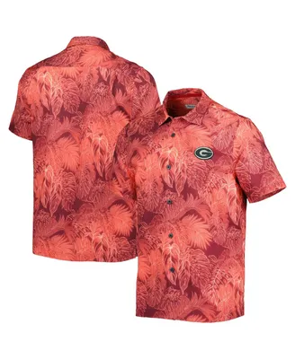 Men's Tommy Bahama Red Georgia Bulldogs Coast Luminescent Fronds Camp Button-Up Shirt