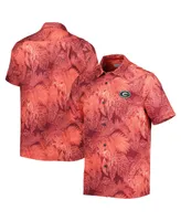 Men's Tommy Bahama Red Georgia Bulldogs Coast Luminescent Fronds Camp Button-Up Shirt