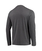 Men's Concepts Sport Red, Heathered Charcoal Distressed Louisville Cardinals Meter Long Sleeve T-shirt and Pants Sleep Set