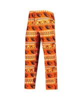 Men's Concepts Sport Orange Oregon State Beavers Swivel Long Sleeve T-shirt and Pants Sleep Set