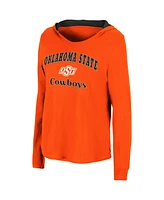 Women's Colosseum Orange Oklahoma State Cowboys Catalina Hoodie Long Sleeve T-shirt