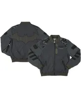 Men's Gray Batman Tactical Full-Zip Bomber Jacket