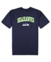 Men's Concepts Sport College Navy, Heather Gray Seattle Seahawks Big and Tall T-shirt Pajama Pants Sleep Set
