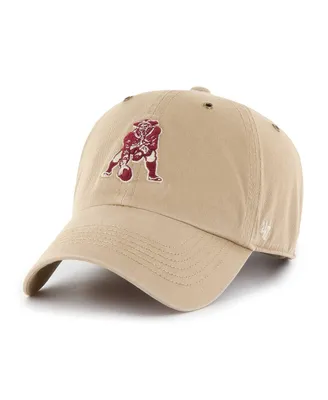 Men's '47 Brand Khaki New England Patriots Overton Clean Up Adjustable Hat