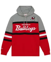 Men's Mitchell & Ness Red Georgia Bulldogs Head Coach Pullover Hoodie