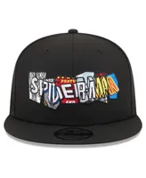 Men's New Era Black Spider-Man Titles 9FIFTY Snapback Hat