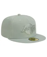 Men's New Era Light Green Los Angeles Lakers Sage Color Pack 59FIFTY Fitted Hat