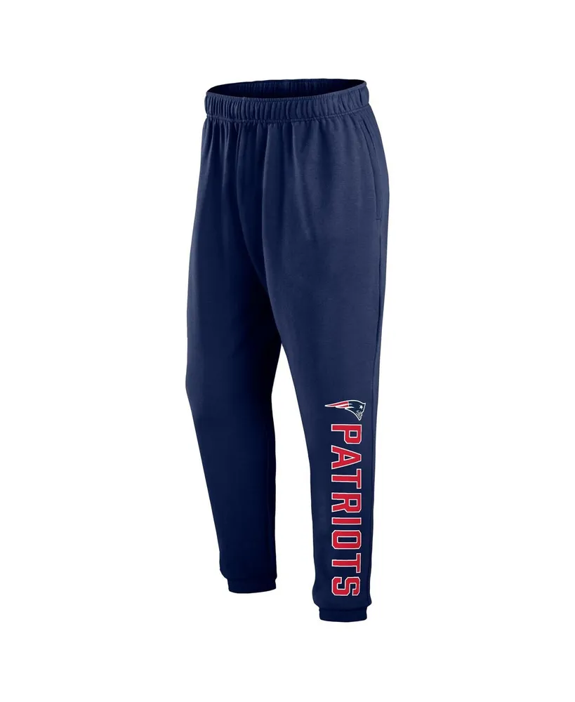 Men's Fanatics Navy New England Patriots Chop Block Fleece Sweatpants