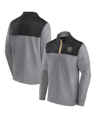 Men's Fanatics Heather Gray Vegas Golden Knights Launch It Quarter-Zip Jacket