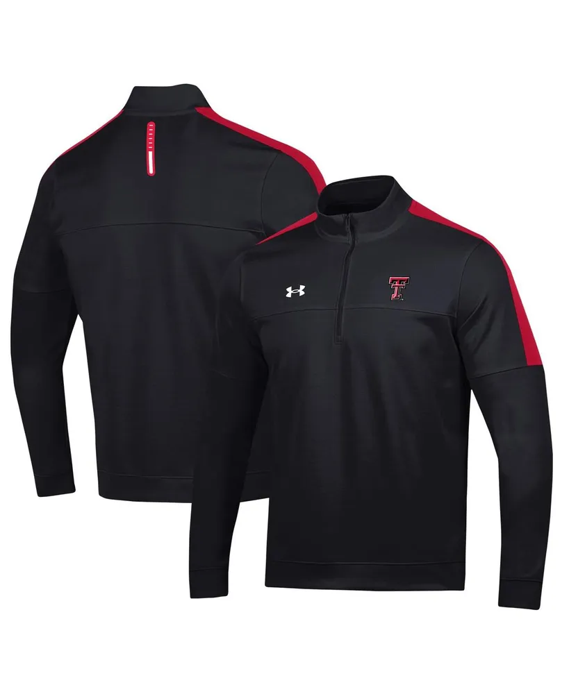 Men's Under Armour Black Texas Tech Red Raiders Midlayer Half-Zip Jacket