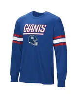 Men's Royal New York Giants Hands Off Long Sleeve Adaptive T-shirt