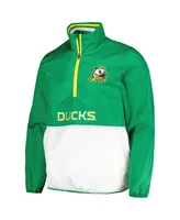 Men's G-iii Sports by Carl Banks Green Oregon Ducks Cornerman Half-Zip Top