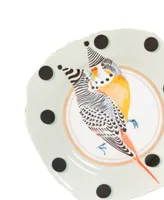 Yvonne Ellen Giraffe, Leopard, Dog, Birds Tea Plates, Set of 4