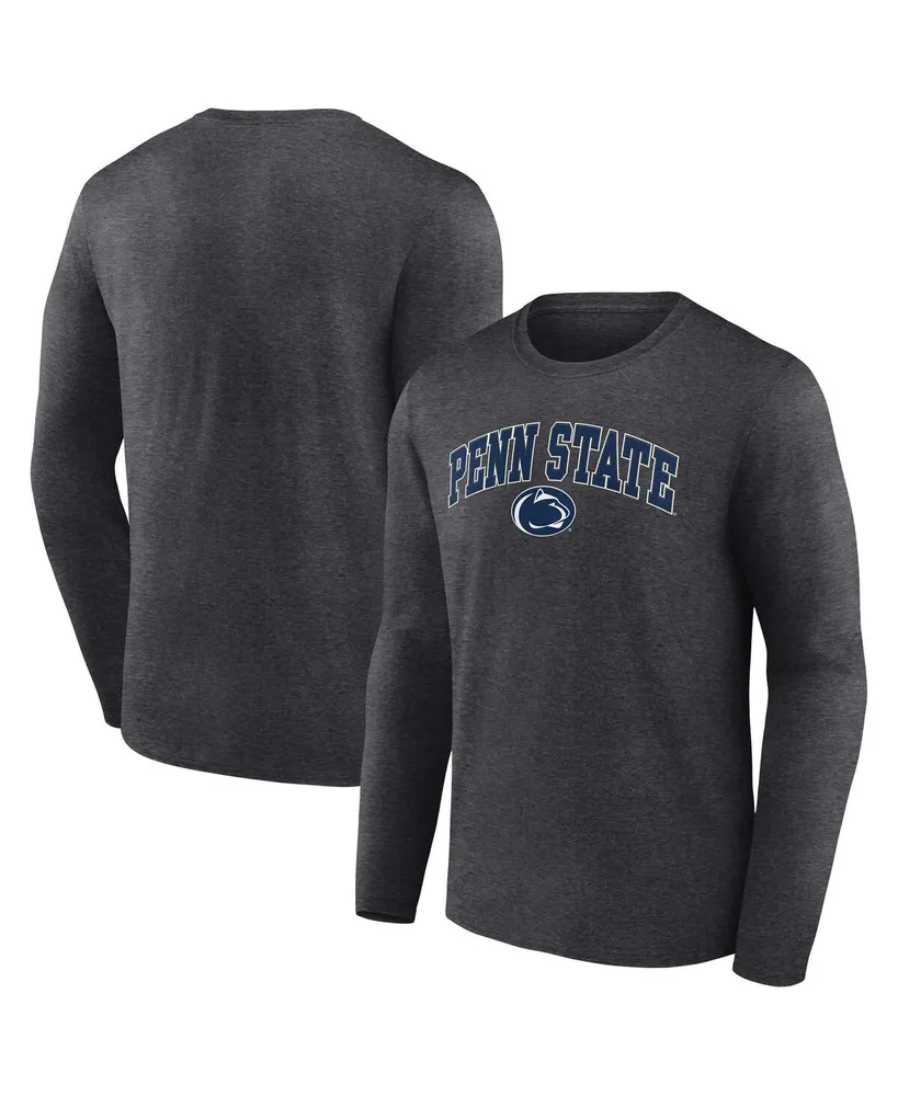 Men's Fanatics Heather Charcoal Penn State Nittany Lions Campus Long Sleeve T-shirt