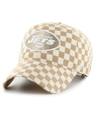 Women's '47 Brand Tan New York Jets Vibe Check Clean Up Adjustable Hat