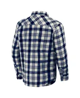 Men's Darius Rucker Collection by Fanatics Navy Minnesota Twins Plaid Flannel Button-Up Shirt