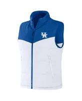 Men's Darius Rucker Collection by Fanatics Royal, White Kentucky Wildcats Colorblocked Full-Zip Reversible Vest