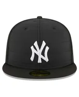 Men's New Era Black York Yankees Quilt 59FIFTY Fitted Hat