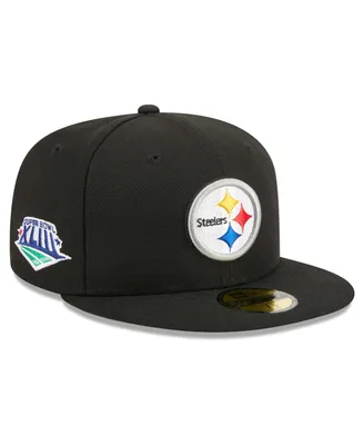 Men's New Era Black Pittsburgh Steelers Main Patch 59FIFTY Fitted Hat