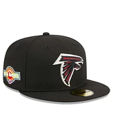 Men's New Era Black Atlanta Falcons Main Patch 59FIFTY Fitted Hat