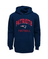 Big Boys Navy, Heather Gray New England Patriots Play by Play Pullover Hoodie and Pants Set